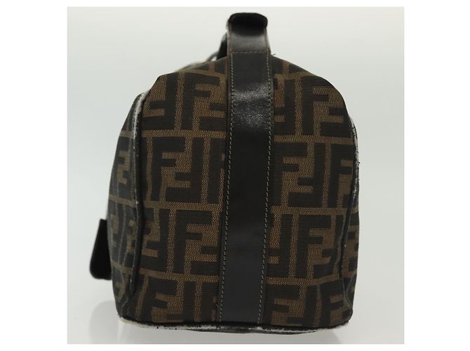 FENDI Zucca Canvas Kosmetiktasche Schwarz Braun Auth 136971 - Ansicht 3