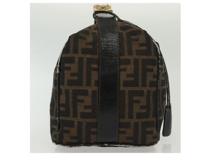 FENDI Zucca Canvas Kosmetiktasche Schwarz Braun Auth 136971 - Ansicht 4