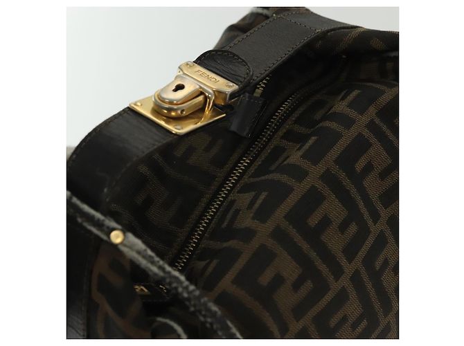 FENDI Zucca Canvas Kosmetiktasche Schwarz Braun Auth 136971 - Ansicht 6