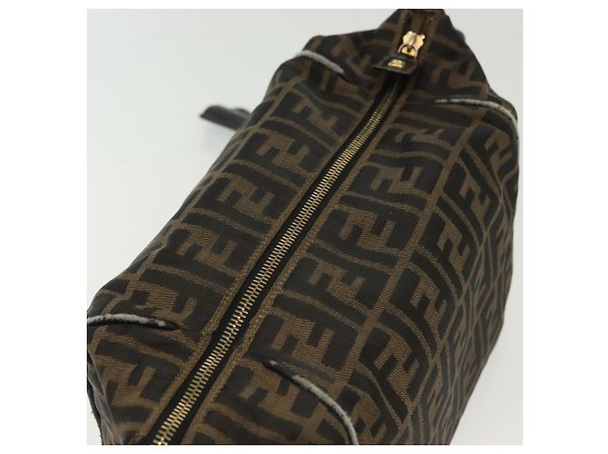FENDI Zucca Canvas Kosmetiktasche Schwarz Braun Auth 136971 - Ansicht 8