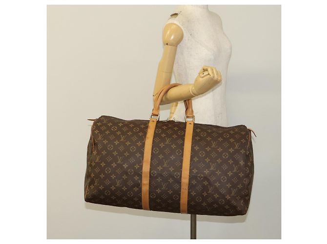 LOUIS VUITTON Borsa Boston Monogram Keepall 55 M41424 LV Auth 136102 Monogramma - vista 21
