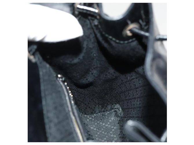 Bamboo Sac à dos en bambou GUCCI Émail Noir Argent 003 2034 0030 Auth 135553 Argenté - vue 21