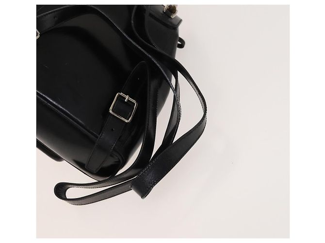 Bamboo Sac à dos en bambou GUCCI Émail Noir Argent 003 2034 0030 Auth 135553 Argenté - vue 8