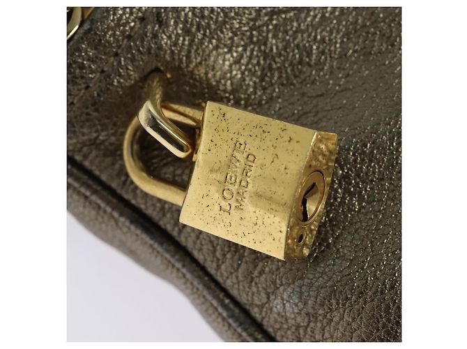 LOEWE Anagram Schultertasche aus Leder Gold Auth bs28517 Golden - Ansicht 10