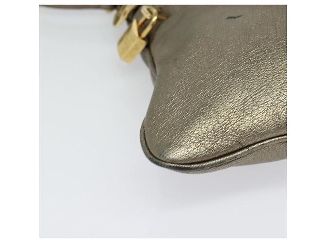 LOEWE Anagram Schultertasche aus Leder Gold Auth bs28517 Golden - Ansicht 15