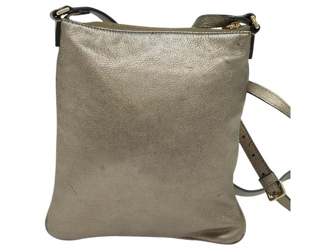 LOEWE Anagram Schultertasche aus Leder Gold Auth bs28517 Golden - Ansicht 2