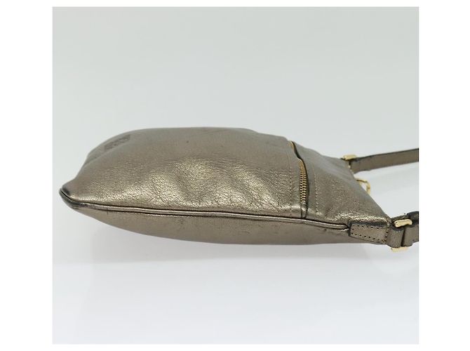 LOEWE Anagram Schultertasche aus Leder Gold Auth bs28517 Golden - Ansicht 4