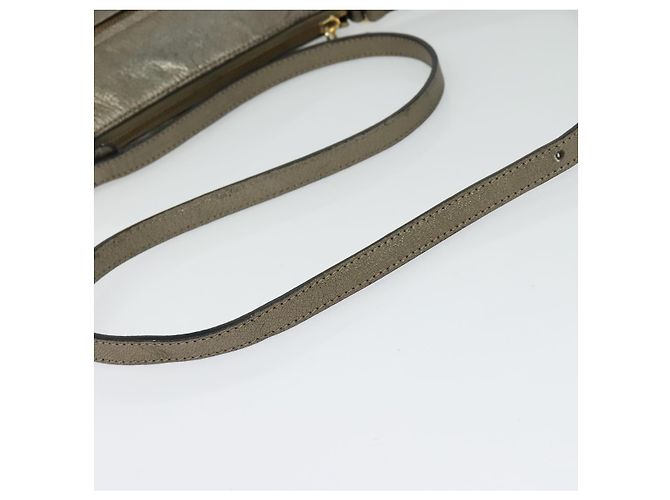 LOEWE Anagram Schultertasche aus Leder Gold Auth bs28517 Golden - Ansicht 7