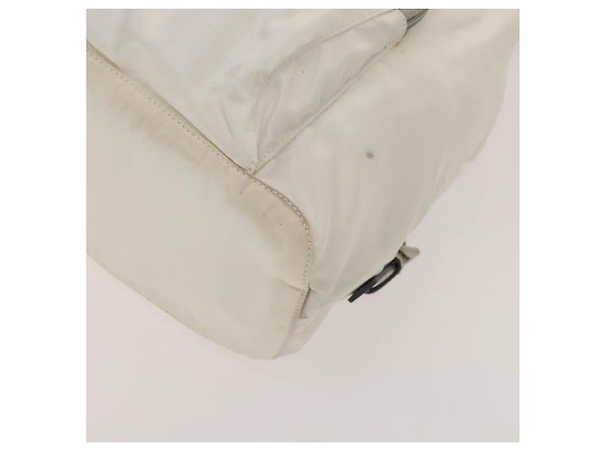 PRADA Rucksack aus Nylon Weiß Silber Auth 134573 - Ansicht 16