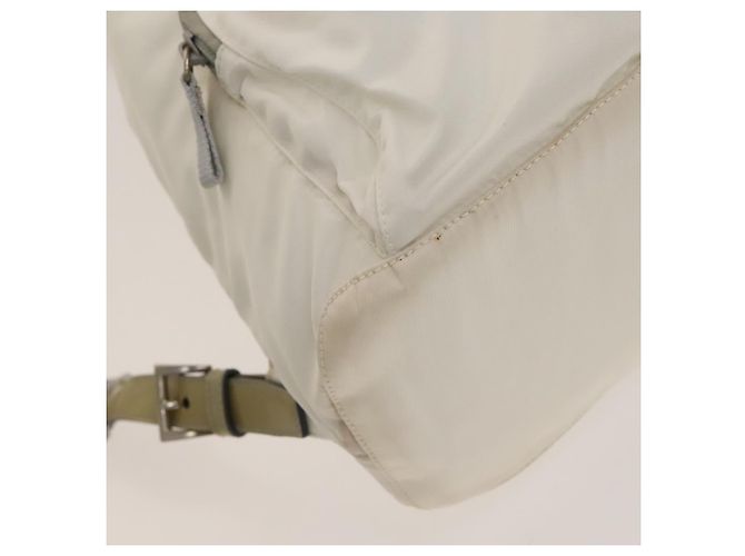 PRADA Rucksack aus Nylon Weiß Silber Auth 134573 - Ansicht 17