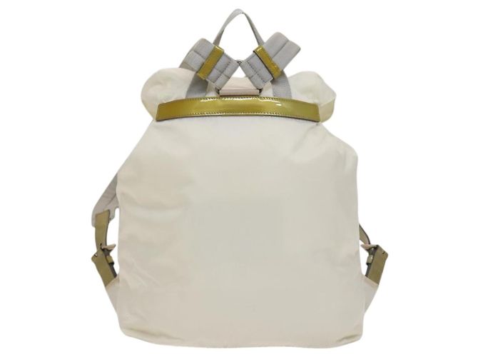 PRADA Rucksack aus Nylon Weiß Silber Auth 134573 - Ansicht 2