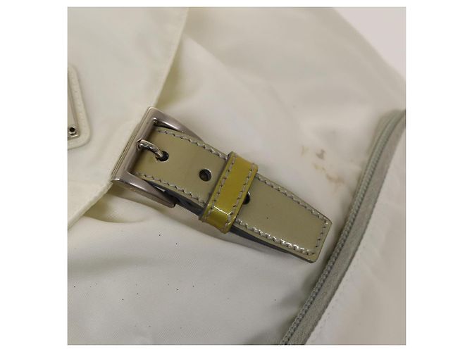 PRADA Rucksack aus Nylon Weiß Silber Auth 134573 - Ansicht 21