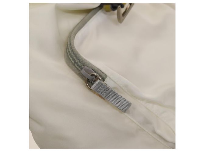 PRADA Rucksack aus Nylon Weiß Silber Auth 134573 - Ansicht 26