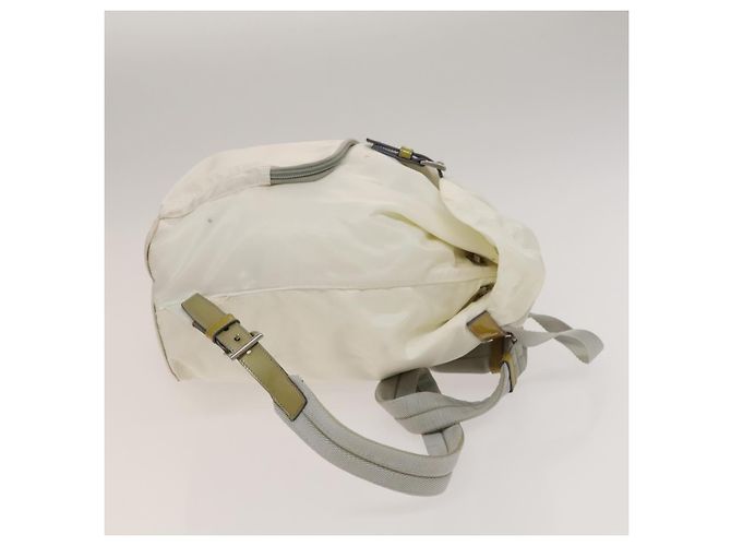PRADA Rucksack aus Nylon Weiß Silber Auth 134573 - Ansicht 4