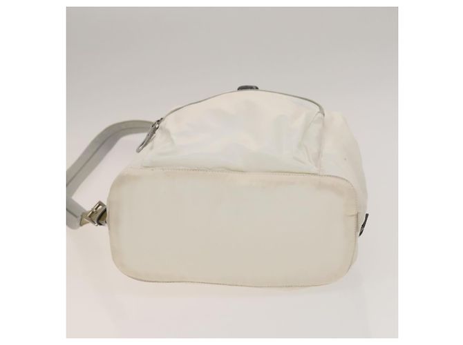 PRADA Rucksack aus Nylon Weiß Silber Auth 134573 - Ansicht 5