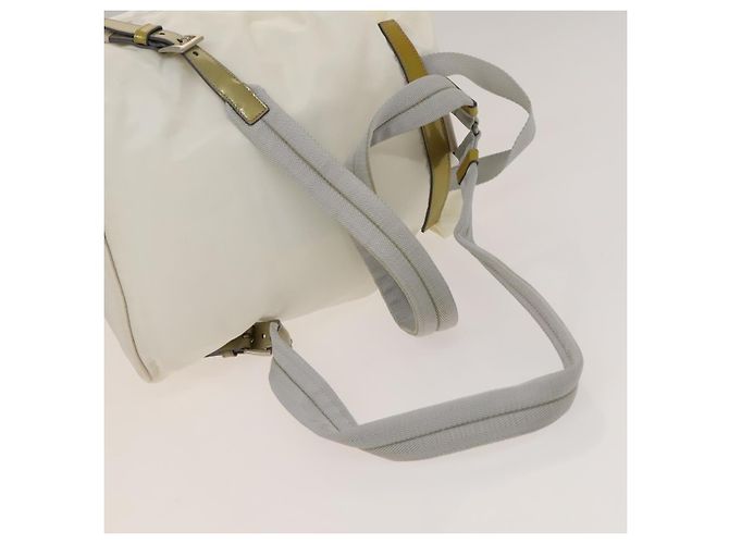PRADA Rucksack aus Nylon Weiß Silber Auth 134573 - Ansicht 8