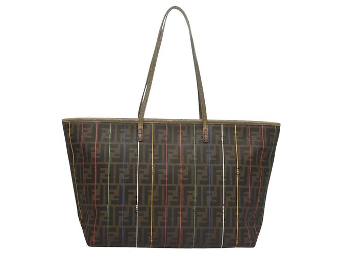 FENDI Zucca Canvas Tote Bag Braun Schwarz Auth 136151 - Ansicht 2