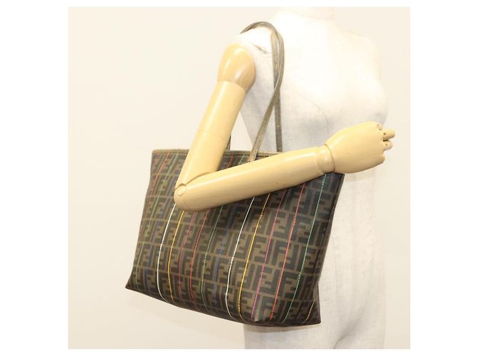FENDI Zucca Canvas Tote Bag Braun Schwarz Auth 136151 - Ansicht 22