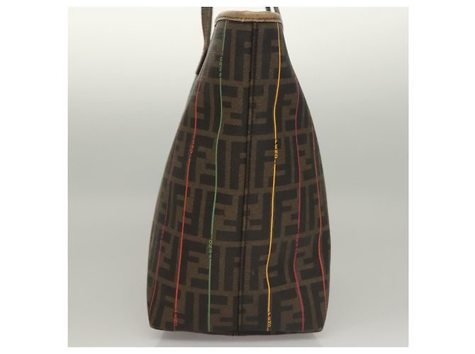 FENDI Zucca Canvas Tote Bag Braun Schwarz Auth 136151 - Ansicht 4