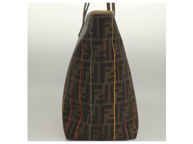 FENDI Zucca Canvas Tote Bag Braun Schwarz Auth 136151 - Ansicht 5