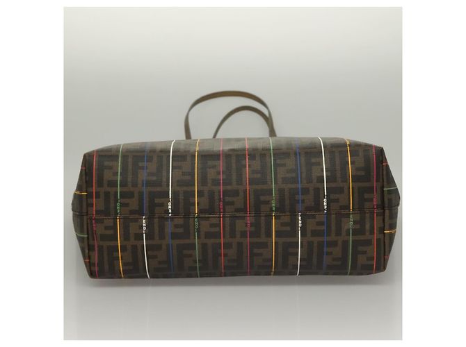 FENDI Zucca Canvas Tote Bag Braun Schwarz Auth 136151 - Ansicht 6