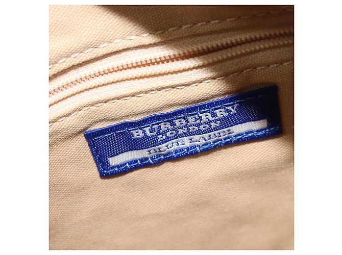 Borsa a Spalla Burberry Blue Label in Tela Beige Oro Auth ti3360 D'oro - vista 11
