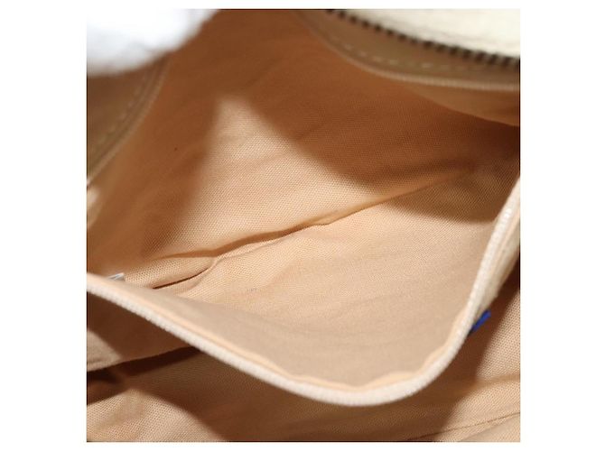 Borsa a Spalla Burberry Blue Label in Tela Beige Oro Auth ti3360 D'oro - vista 19