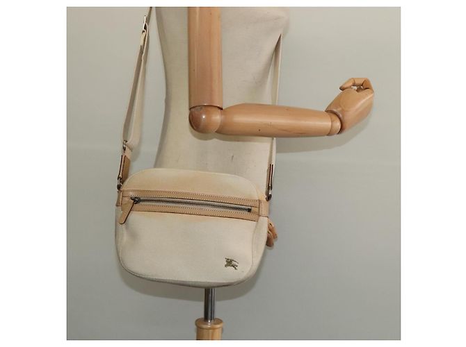 Borsa a Spalla Burberry Blue Label in Tela Beige Oro Auth ti3360 D'oro - vista 21