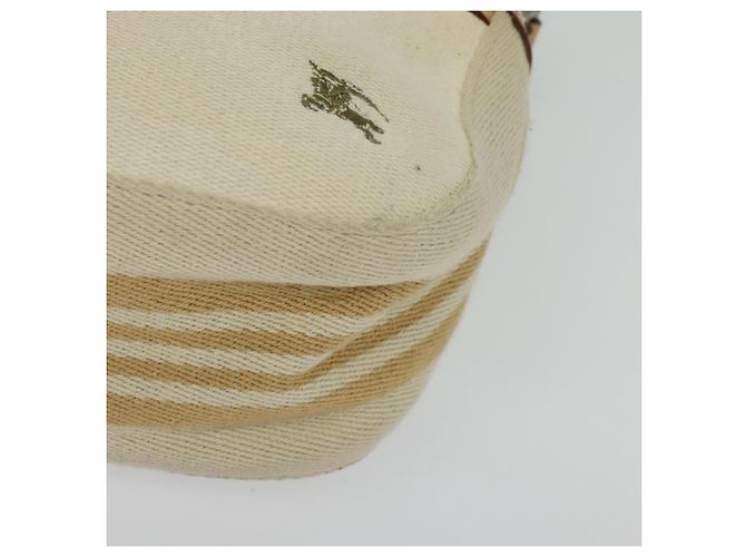 Borsa a Spalla Burberry Blue Label in Tela Beige Oro Auth ti3360 D'oro - vista 9