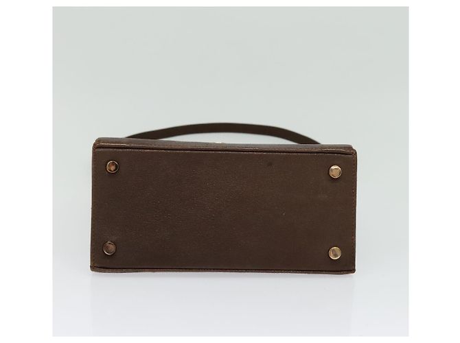 Borsa a mano in pelle Gancini 2 in 1 Salvatore Ferragamo marrone oro Auth BA4475 - vista 5
