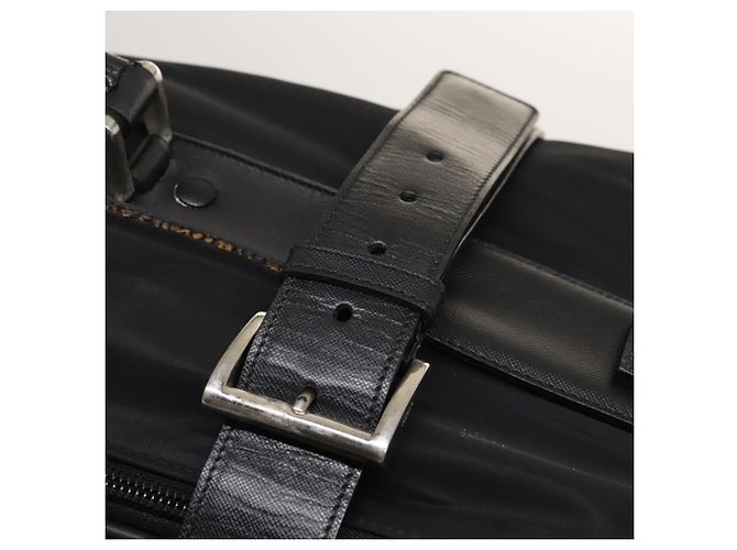 PRADA Koffer Nylon Schwarz Silber Auth bs28547 - Ansicht 10