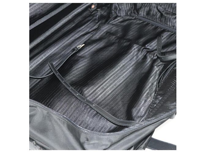 PRADA Koffer Nylon Schwarz Silber Auth bs28547 - Ansicht 11