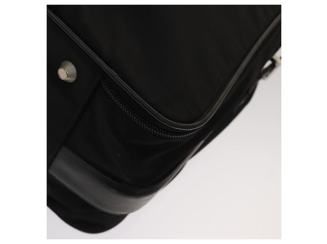 PRADA Koffer Nylon Schwarz Silber Auth bs28547 - Ansicht 15