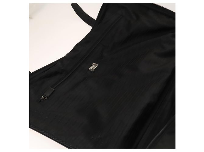 PRADA Koffer Nylon Schwarz Silber Auth bs28547 - Ansicht 22