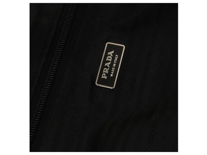 PRADA Koffer Nylon Schwarz Silber Auth bs28547 - Ansicht 23