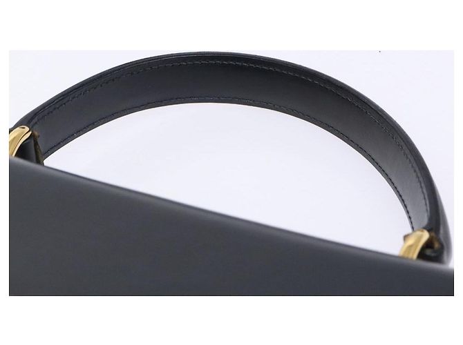 Borsa a mano GUCCI in pelle blu navy e oro 000 1274 0192 Auth ep10091 D'oro - vista 14