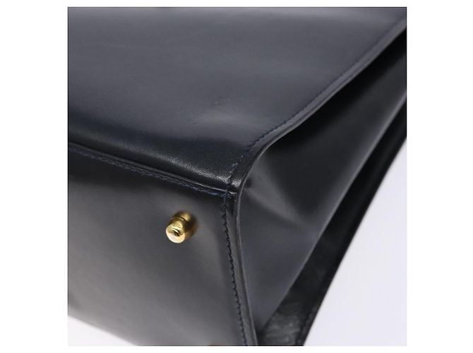 Borsa a mano GUCCI in pelle blu navy e oro 000 1274 0192 Auth ep10091 D'oro - vista 15