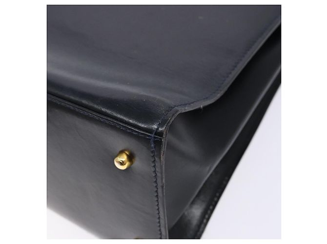 Borsa a mano GUCCI in pelle blu navy e oro 000 1274 0192 Auth ep10091 D'oro - vista 17