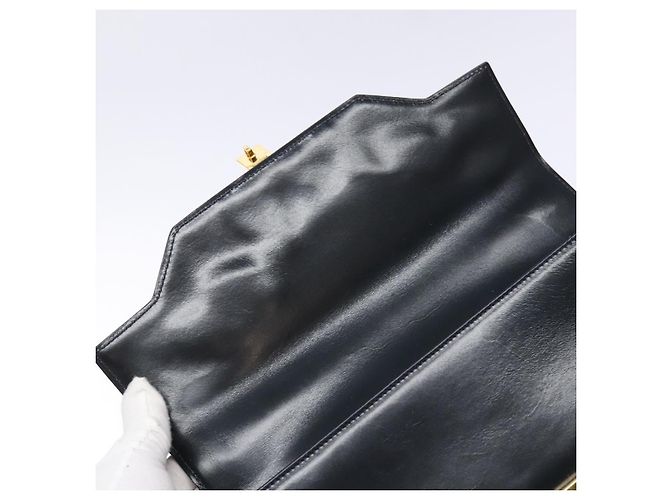Borsa a mano GUCCI in pelle blu navy e oro 000 1274 0192 Auth ep10091 D'oro - vista 18