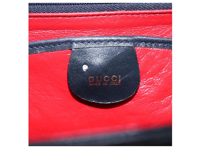 Borsa a mano GUCCI in pelle blu navy e oro 000 1274 0192 Auth ep10091 D'oro - vista 19
