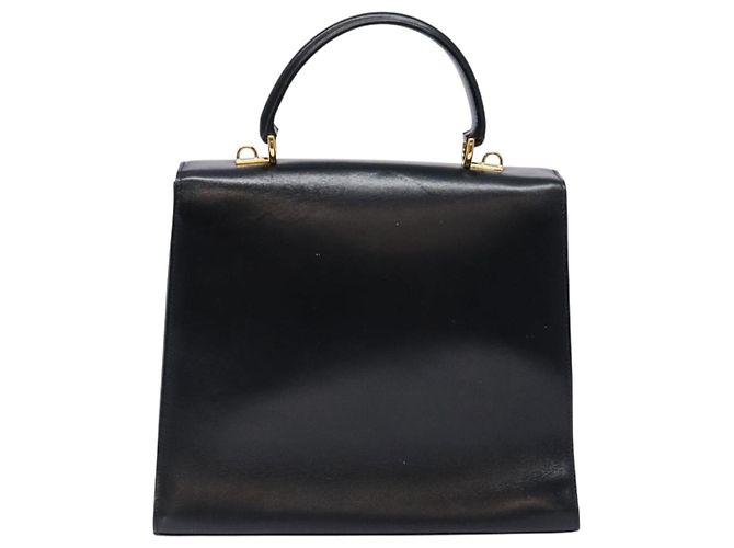 Borsa a mano GUCCI in pelle blu navy e oro 000 1274 0192 Auth ep10091 D'oro - vista 2