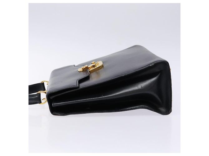 Borsa a mano GUCCI in pelle blu navy e oro 000 1274 0192 Auth ep10091 D'oro - vista 4