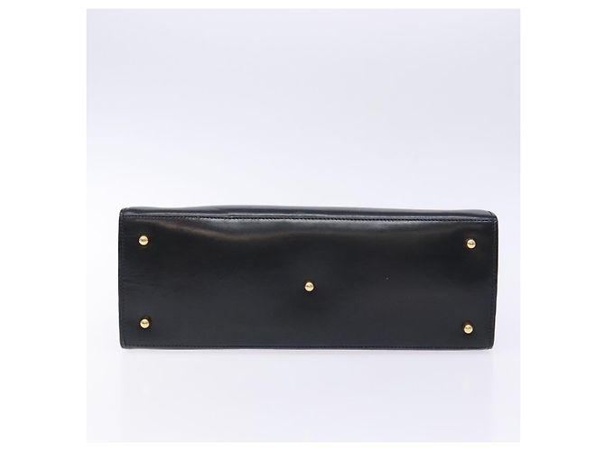 Borsa a mano GUCCI in pelle blu navy e oro 000 1274 0192 Auth ep10091 D'oro - vista 5