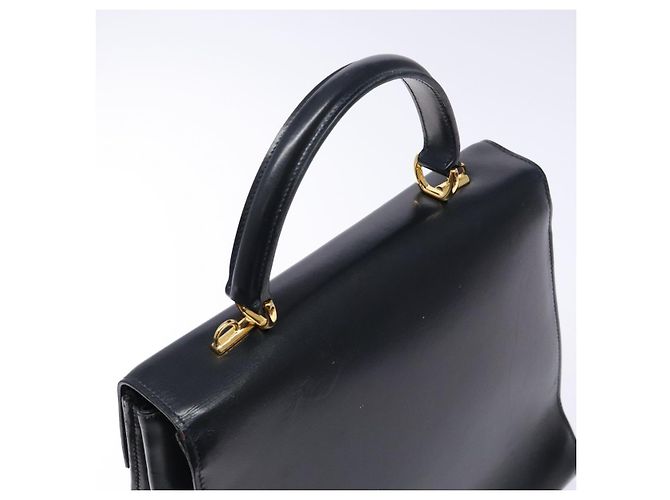 Borsa a mano GUCCI in pelle blu navy e oro 000 1274 0192 Auth ep10091 D'oro - vista 6