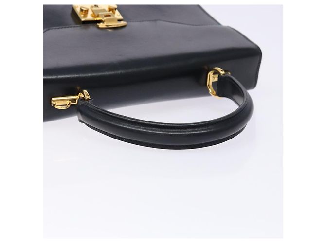 Borsa a mano GUCCI in pelle blu navy e oro 000 1274 0192 Auth ep10091 D'oro - vista 7