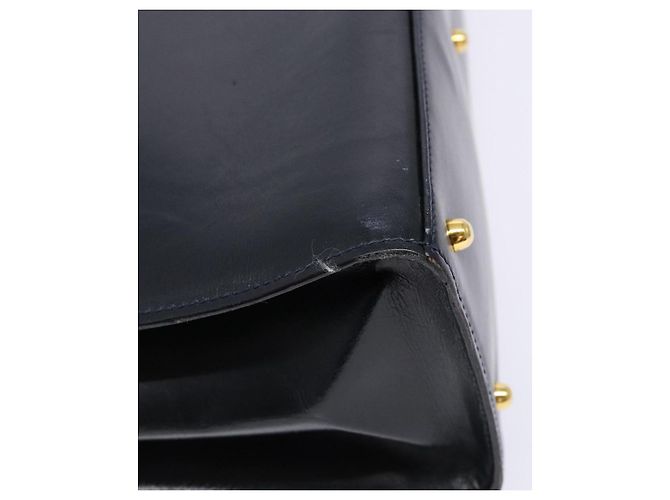 Borsa a mano GUCCI in pelle blu navy e oro 000 1274 0192 Auth ep10091 D'oro - vista 8