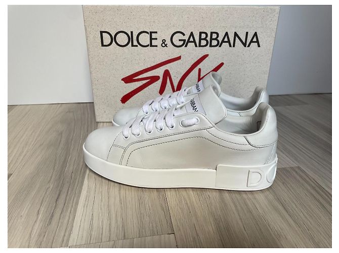 Dolce & Gabbana Portofino Leder Sneaker weiß - Ansicht 2