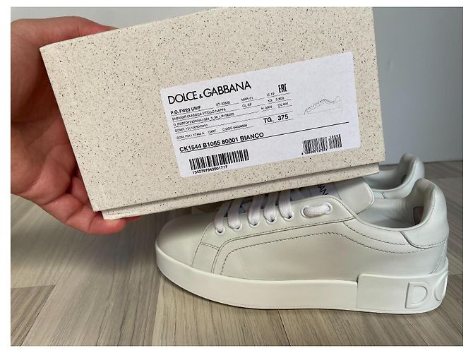 Dolce & Gabbana Portofino Leder Sneaker weiß - Ansicht 3