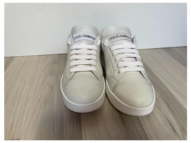 Dolce & Gabbana Portofino Leder Sneaker weiß - Ansicht 4