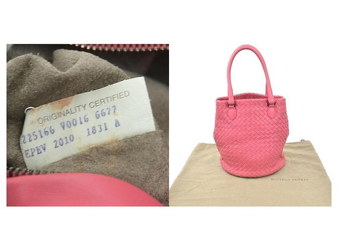 Borsa in pelle Intrecciato di Bottega Veneta Rosa - vista 5